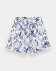 Scotch and Soda Shell Batik High-rise linen shorts