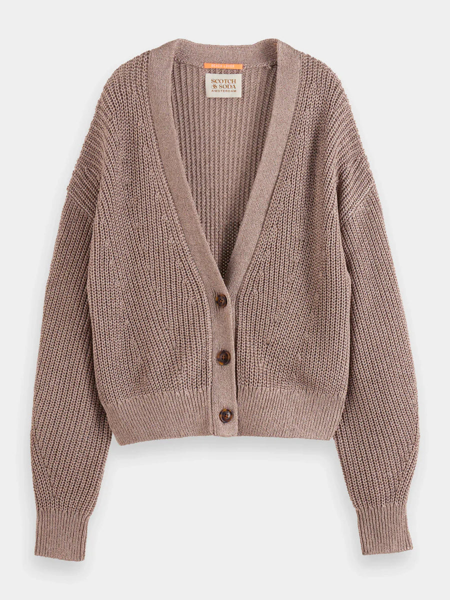 Scotch and Soda Seastone Relaxed Fit Boxy Cardigan