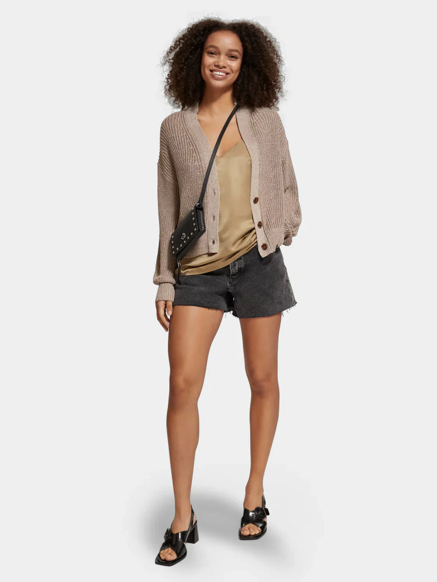 Scotch and Soda Seastone Relaxed Fit Boxy Cardigan