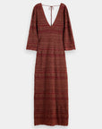 Scotch and Soda Terracotta Pointelle Knitted Dress