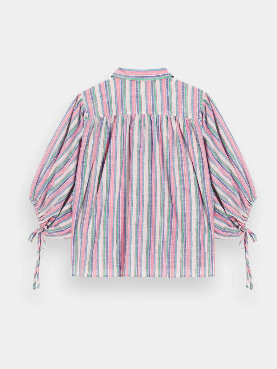 Scotch and Soda Beach Stiped Balloon Sleeve Shirt