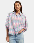 Scotch and Soda Beach Stiped Balloon Sleeve Shirt