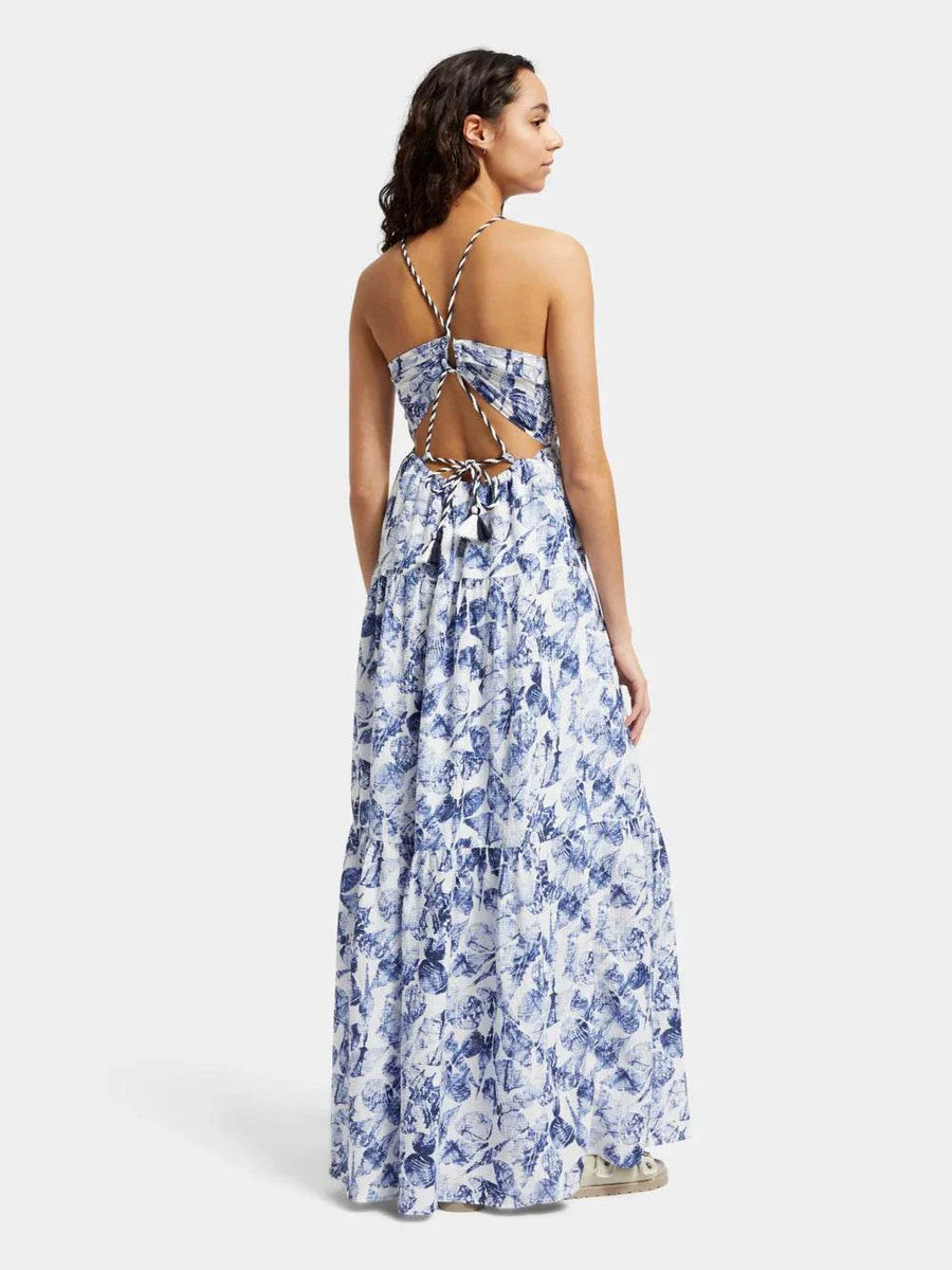 Scotch and Soda Shell Batik Waisted Maxi Dress