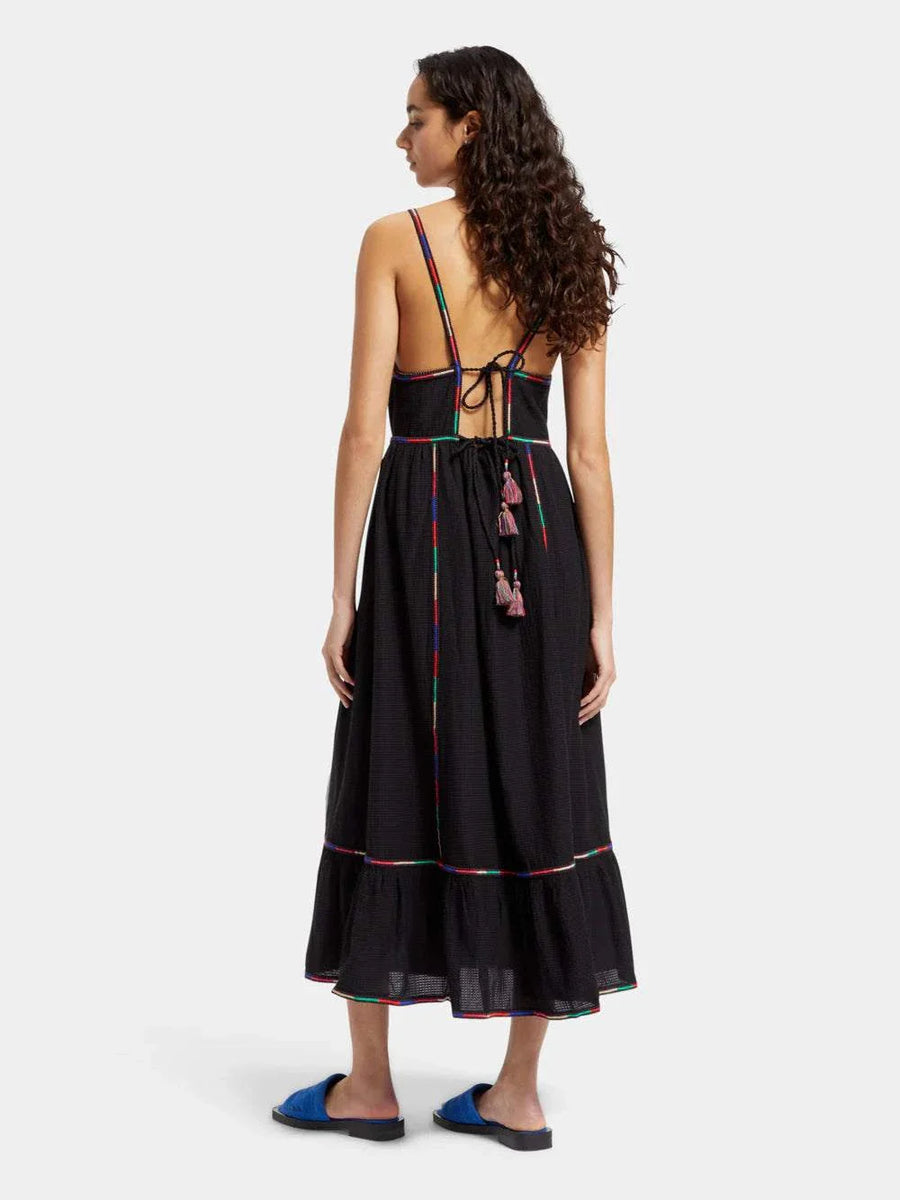 Scotch and Soda Evening Embroidery Maxi Dress