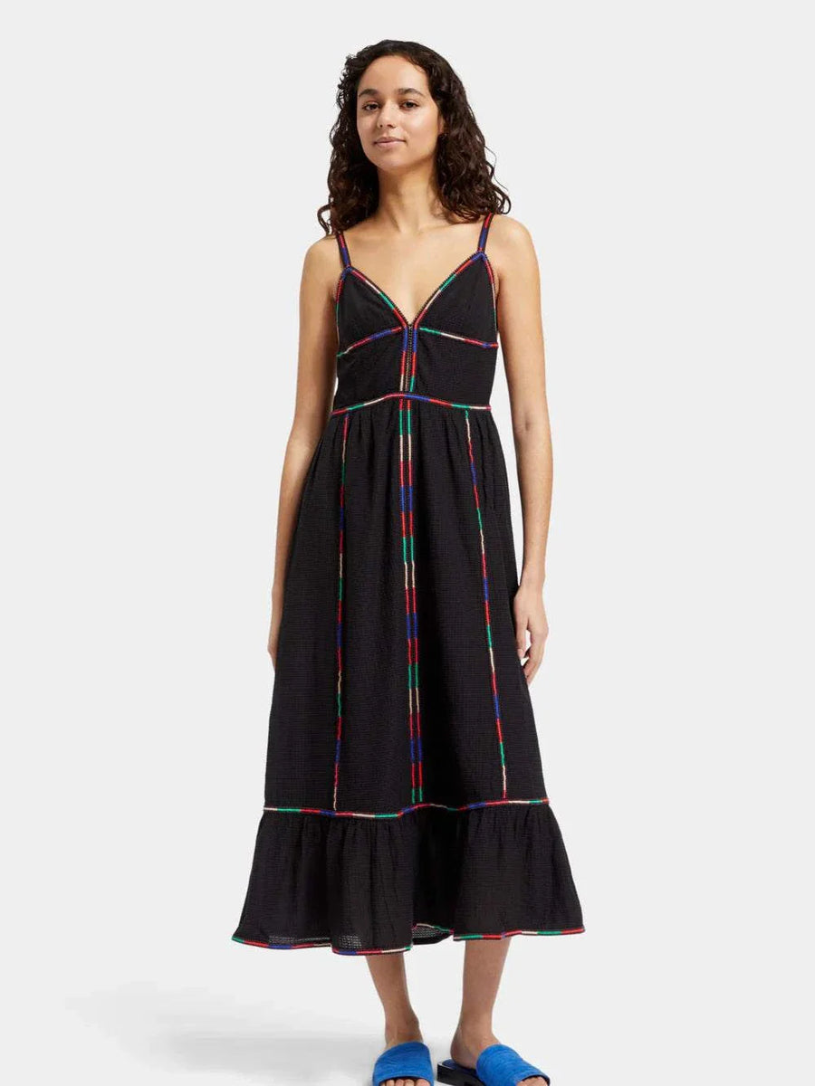 Scotch and Soda Evening Embroidery Maxi Dress