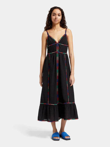 Scotch and Soda Evening Embroidery Maxi Dress