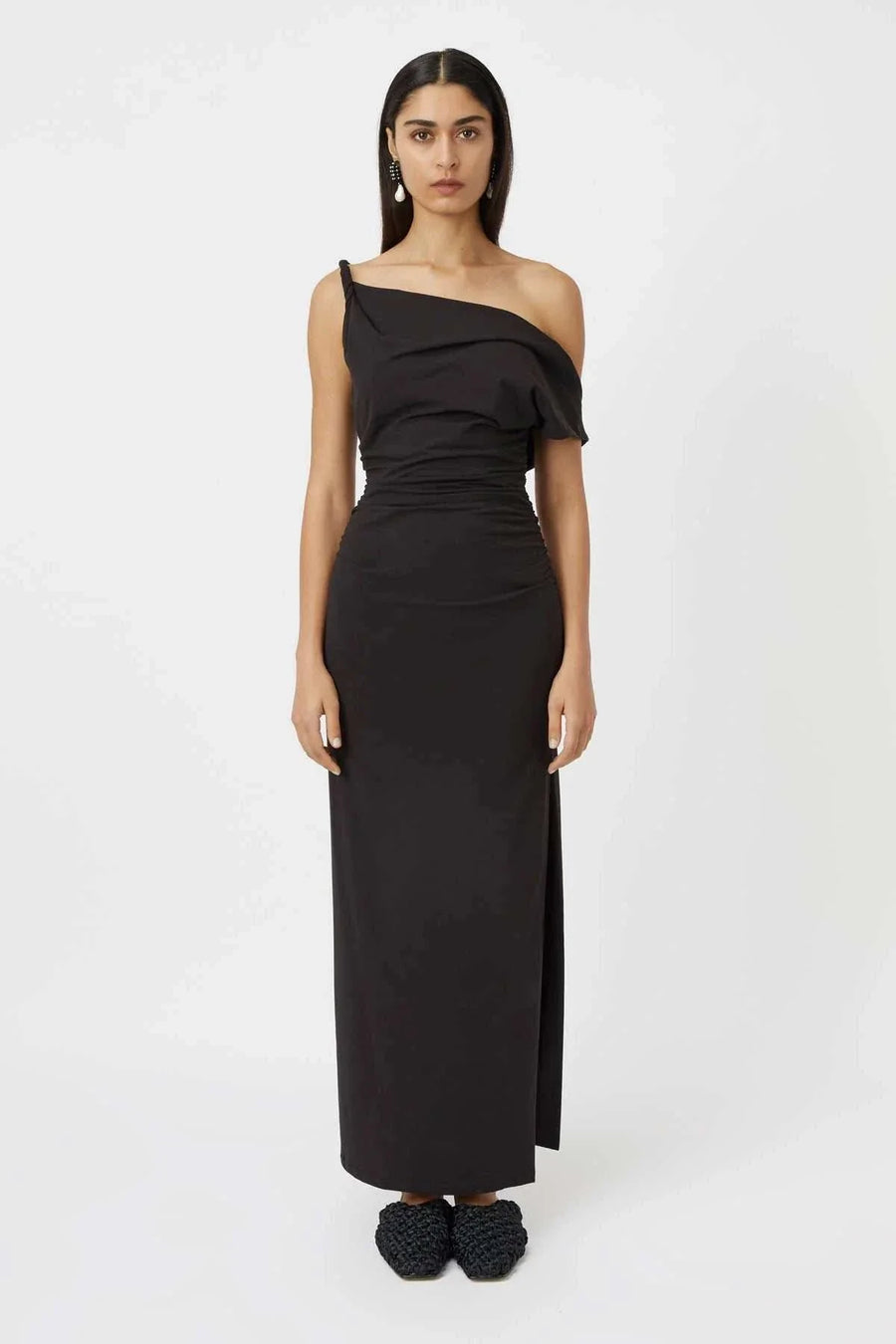 Camilla and Marc Mara Asymmetric Midi Dress Black