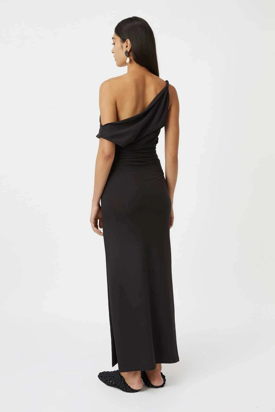 Camilla and Marc Mara Asymmetric Midi Dress Black