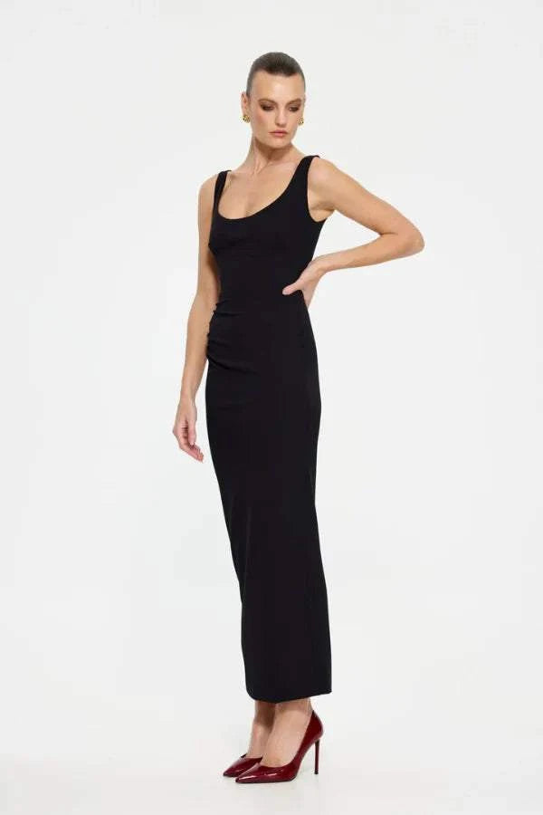 Effie Kats Gabel Midi Dress Black