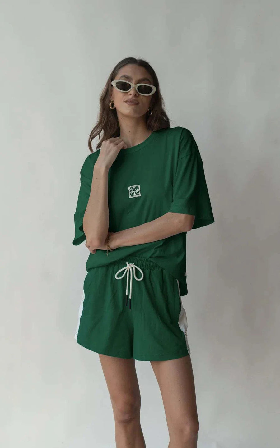 Araminta James Monogram Classic Tee Deep Green