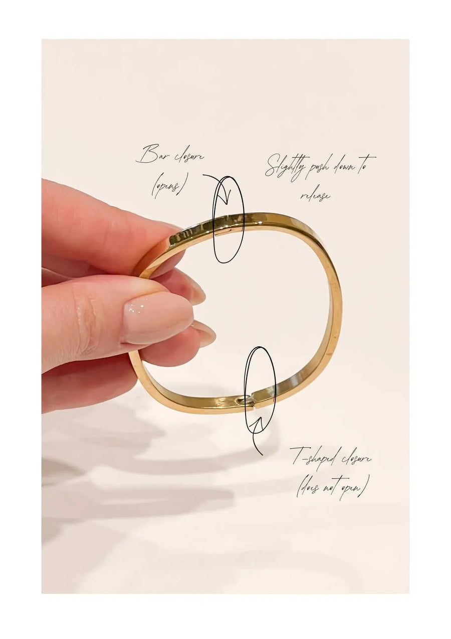 Porter Dylan Bangle Plain Gold