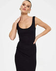 Effie Kats Gabel Midi Dress Black