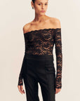 Shona Joy Wallis Lace Top Black