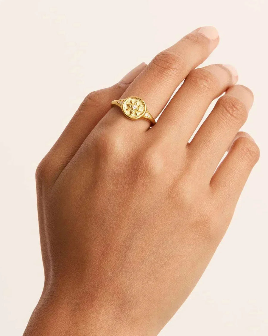 By Charlotte Live In Love Ring 18k Gold Vermeil