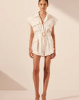 Shona Joy Kasbah Utility Playsuit Rice