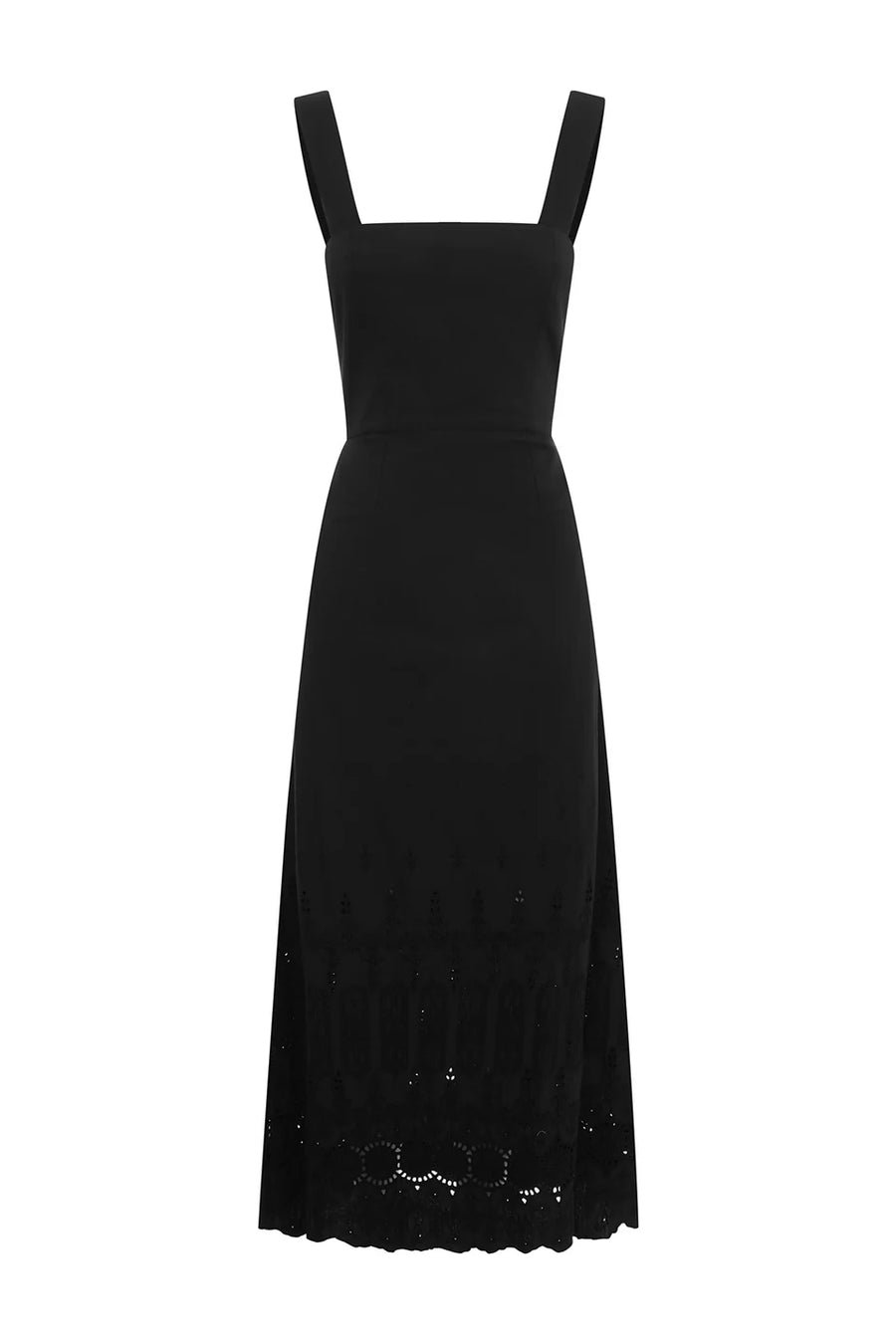 Posse Amelia Square Neck Dress Black