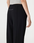 Bassike Twill Pinstitch Detail Pant Black