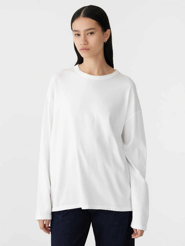 Bassike Midweight Coverstitch Long Sleeve T.Shirt