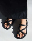 La Tribe Braided Sandal Black