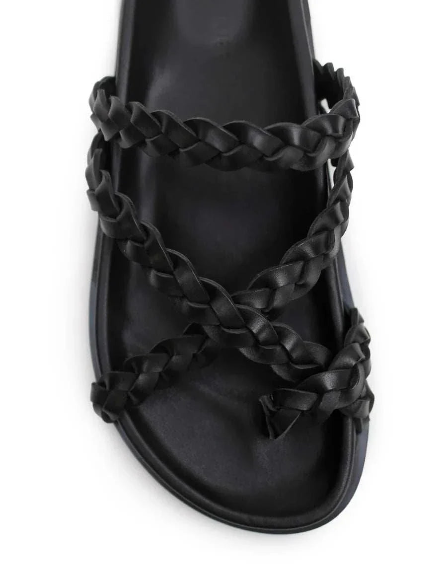 La Tribe Braided Sandal Black