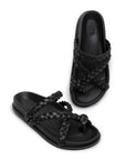 La Tribe Braided Sandal Black