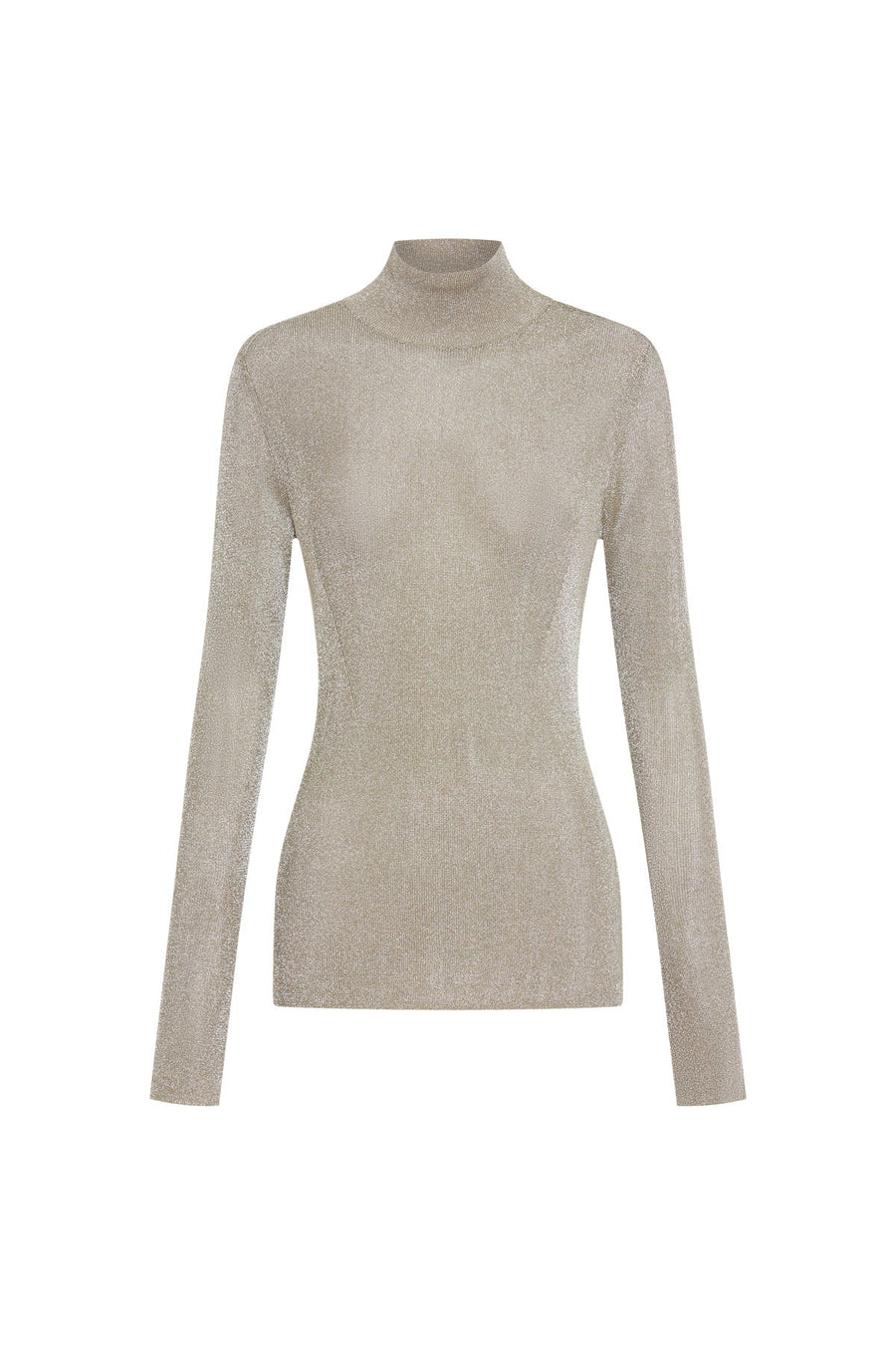 Camilla and Marc Aretz Turtleneck Knit Top Champagne