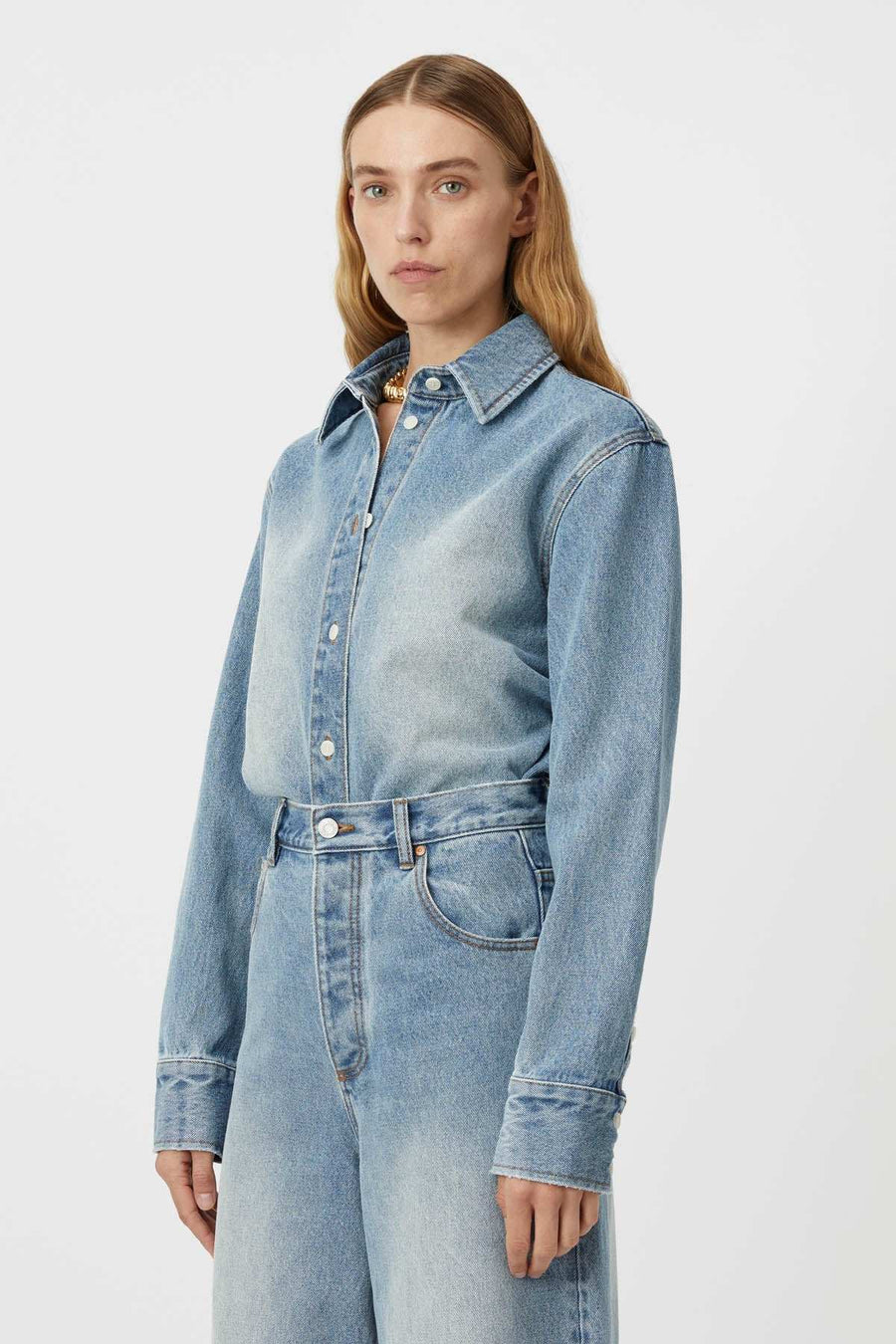 Camilla and Marc Bay Denim Shirt Light Vintage Blue