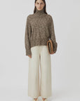 Camilla and Marc Caro Turtleneck Chocolate Tweed