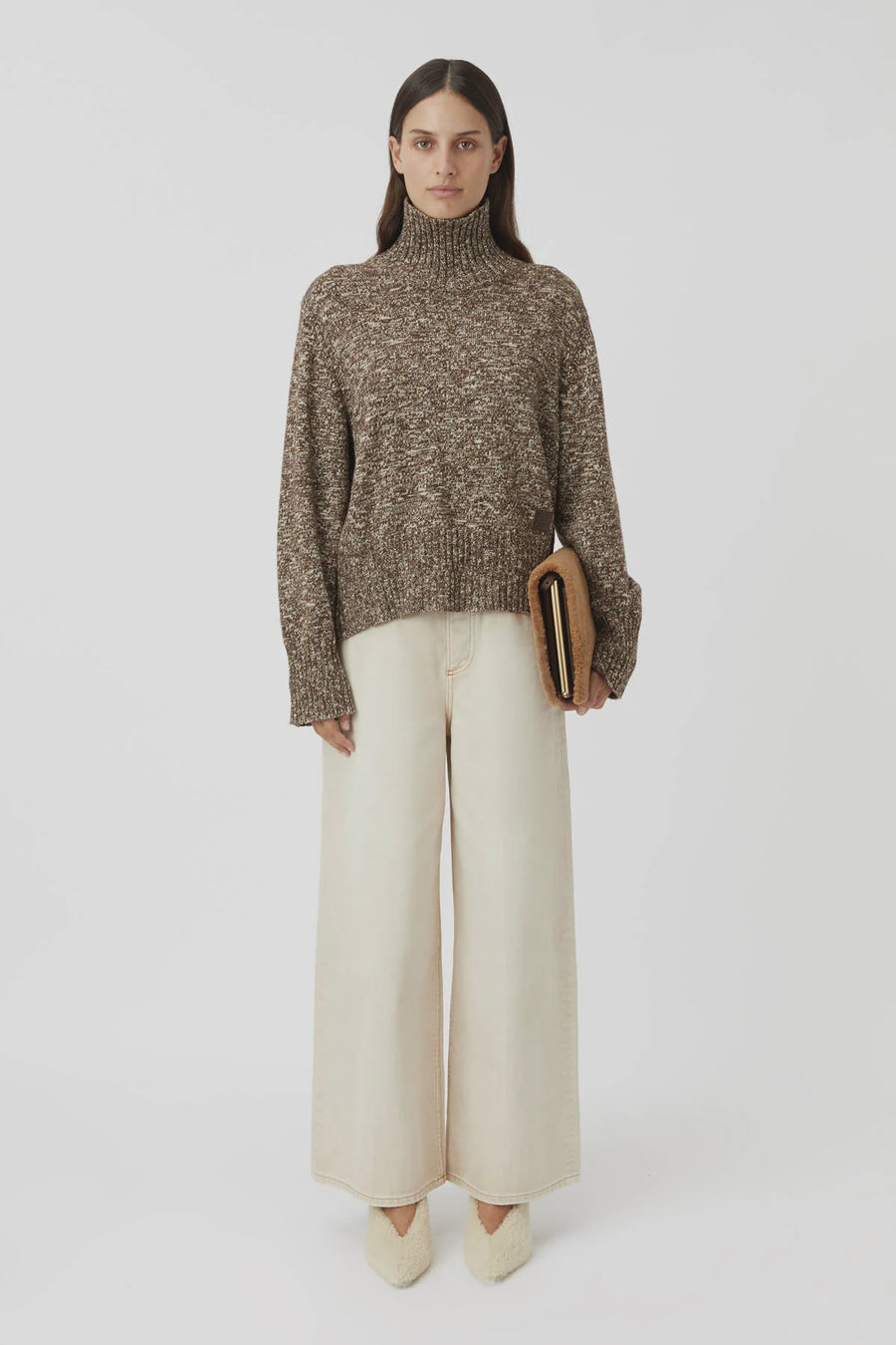 Camilla and Marc Caro Turtleneck Chocolate Tweed