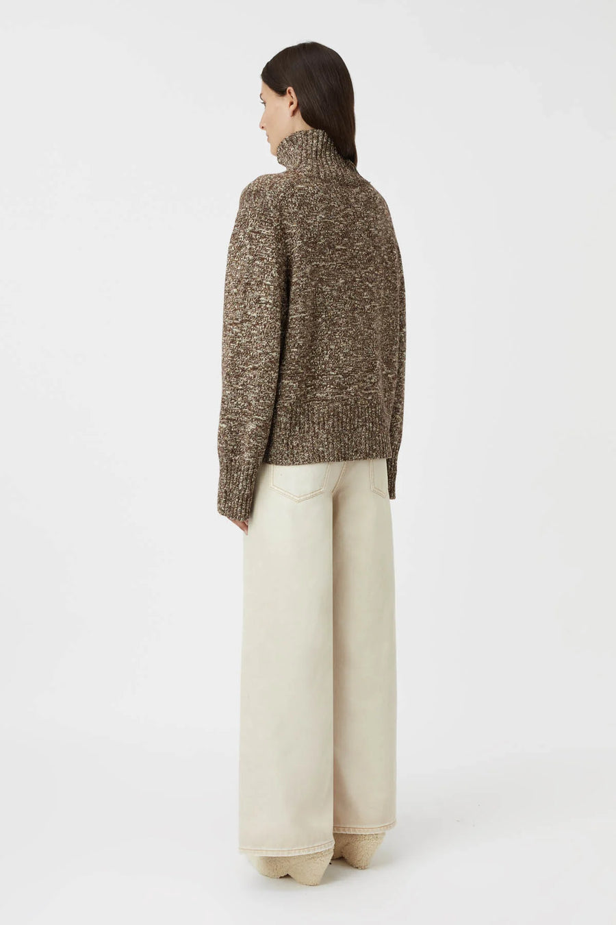 Camilla and Marc Caro Turtleneck Chocolate Tweed