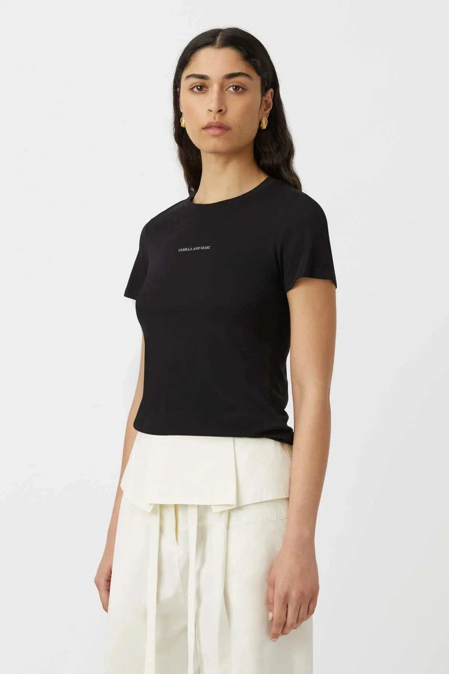 Camilla and Marc Beck Jersey Cotton Tee Black