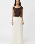 Camilla and Marc Mara Jersey Cowl Top Chestnut Brown