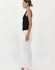 Agni Low Waist Raw Edge Pants Ivory