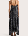 Faithfull Aurelié Spaghetti Strap Maxi Dress Calla Charred Navy