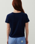 American Vintage Gamipy T Shirt Crew Neck Navy