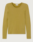 American Vintage Gamipy T Shirt Long Sleeve Crew Neck Golden