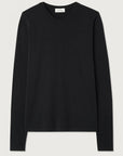 American Vintage Gamipy T Shirt Long Sleeve Crew Neck Black