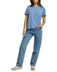 Perfectwhitetee Harley Boxy Crew Mountain Blue