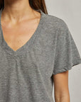 Perfectwhitetee Hendrix Basic V Neck Tee Heather Grey