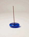 Gentle Habits Glass Vessel Incense Holder Cobalt