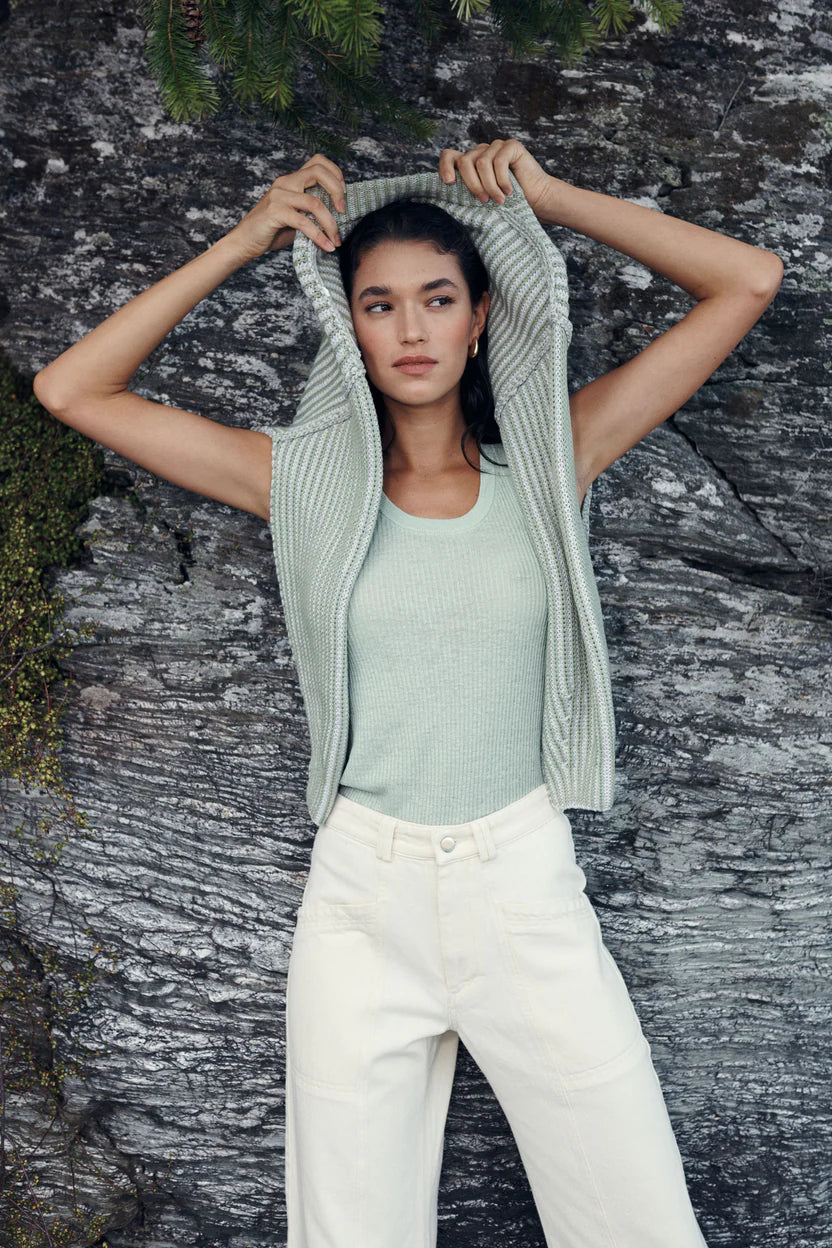 Rowie Hubert Knit Tank Sage