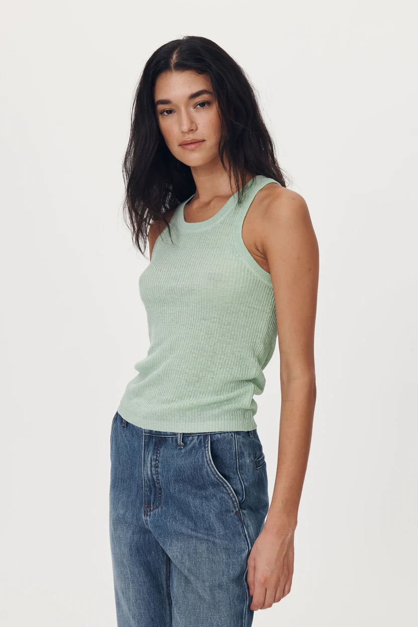 Rowie Hubert Knit Tank Sage