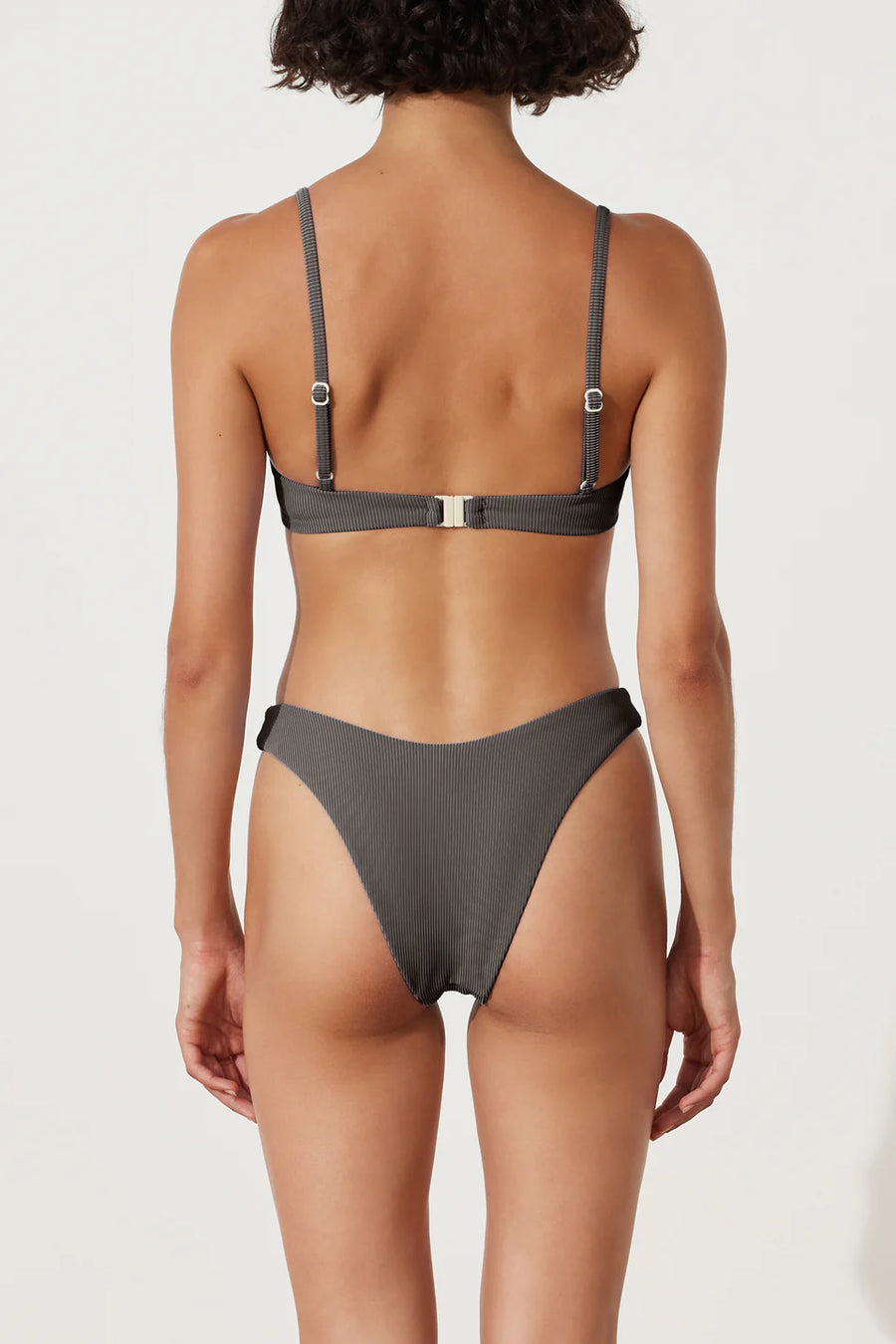 Zulu and Zephyr Charcoal Stripe Balconette Bra Cup