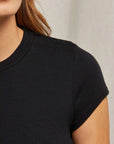 Perfectwhitetee Jude Ribbed Baby Tee True Black