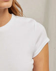 Perfectwhitetee Jude Ribbed Baby Tee White