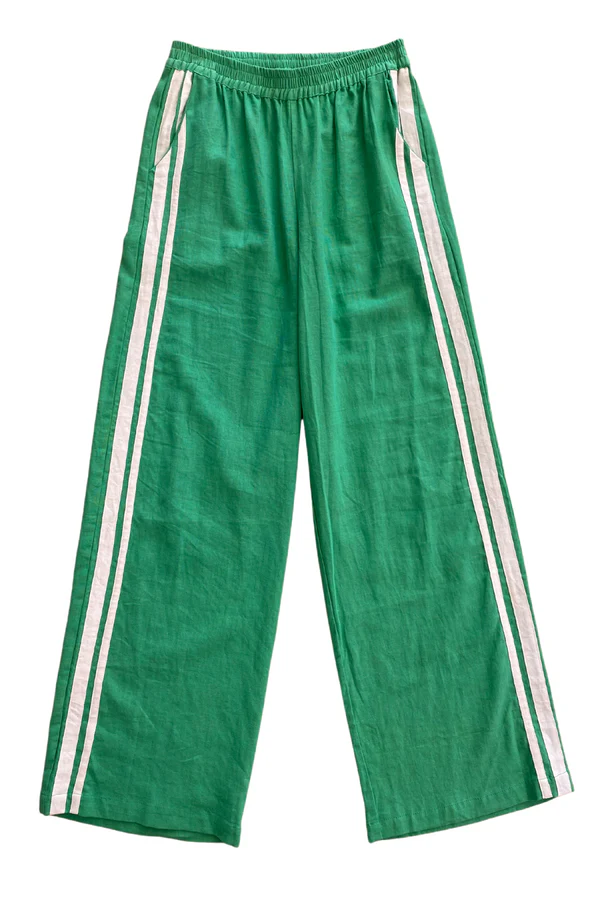 Zaziba Jaya Linen Pant Green