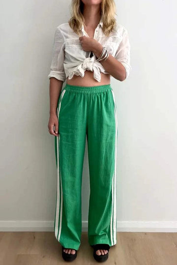 Zaziba Jaya Linen Pant Green