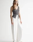 Elka Collective Laguna Knit Vest Dark Chrome Lurex