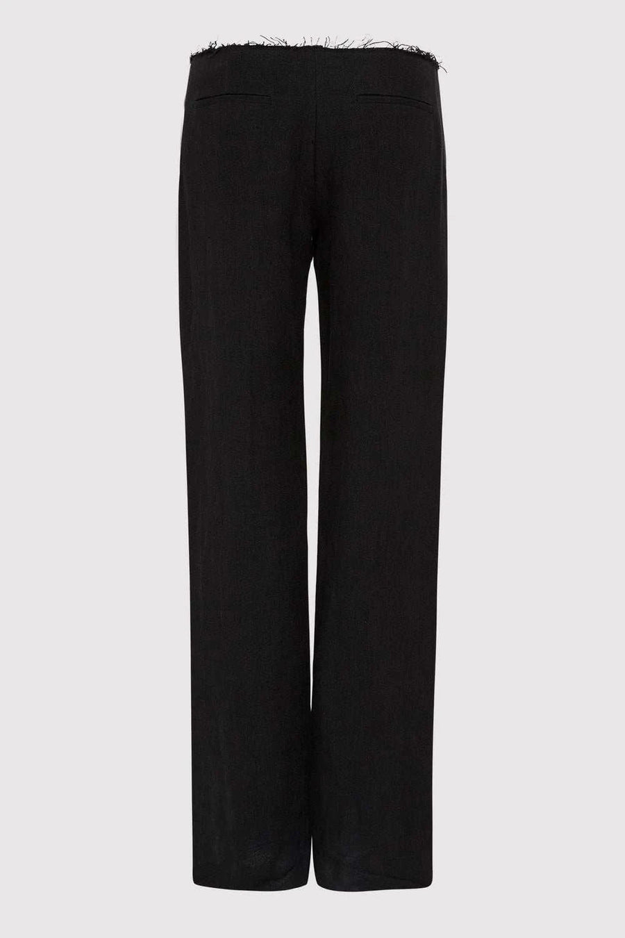 Agni Low Waist Raw Edge Pants Black