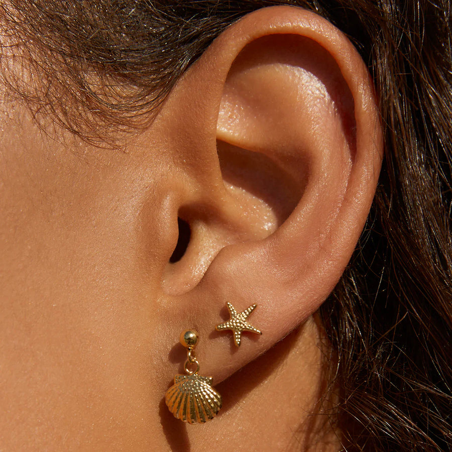 Arms of Eve Starfish Studs Gold